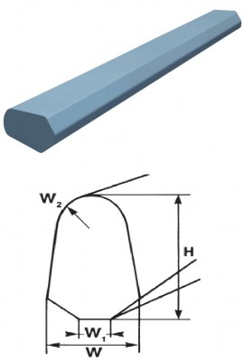 22x40x3000mm BOROX500 GB virinamas profilis