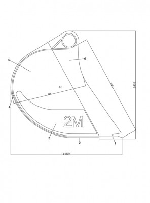 Sutvirtintas kasimo kaušas 1600 mm, 2.25 m3