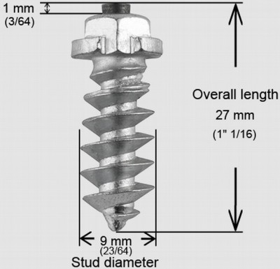 Riepu radzes ar plecu, skrūvējamas 1"-25MM (100 gab.)